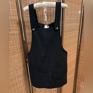 Sezane Black Wool Pinafore Dress - NWT